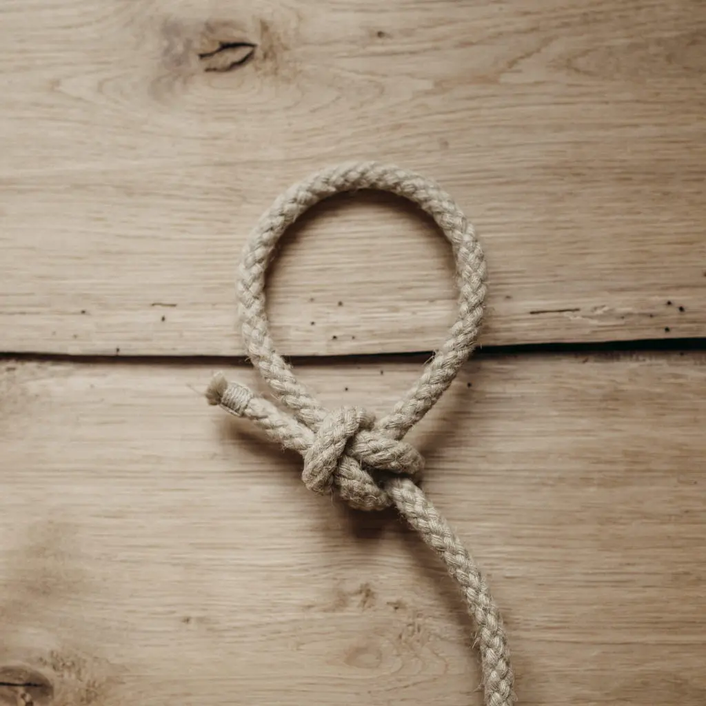 Hanfseile 2 Hanfseil Palstek Knoten_für_Freiarbeitsseil_Seil_Pferde_Kappzaum